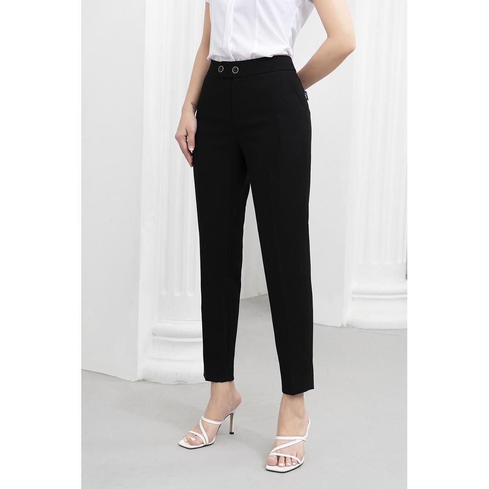 Quần Baggy Nữ Công Sở Cạp Cao Cúc Chéo LUPERI Không Xù Vải, Cắn Chỉ, Chất Đũi Xước Cao Cấp LFQD2103