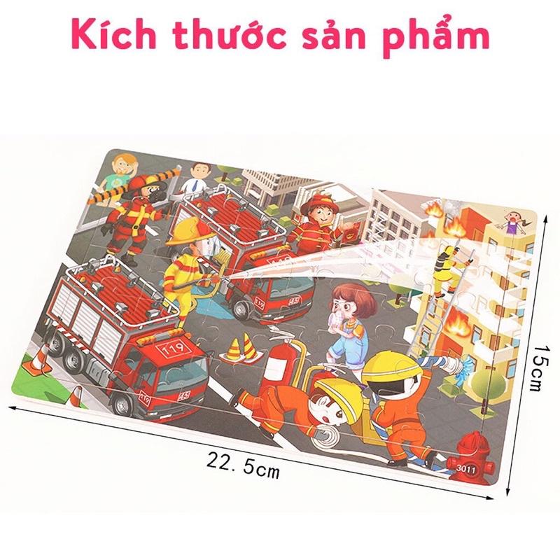 Tranh Xếp Hình bằng gỗ 60 mảnh ghép có tranh mẫu-Đồ chơi cho bé thông minh