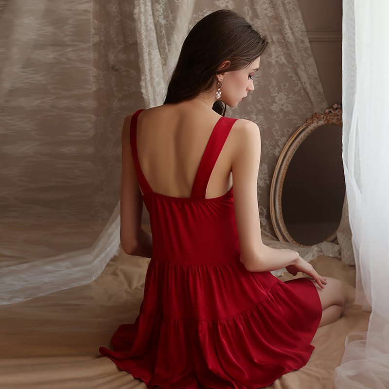 Đầm váy ngủ VICKE SECVIA chất lụa không nhăn cao cấp sexy gợi cảm quyến rũ 2095