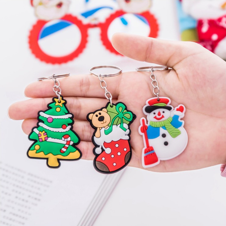 Móc Khóa Noel, Phụ Kiện Giáng Sinh Dễ Thương, Móc Khóa Hình Ông Già Noel, Cây Thông Noel