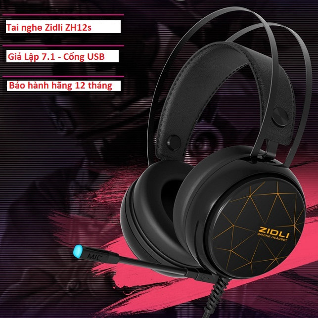 Headphone Zidli ZH12s 7.1 chuyên game - Hàng Nhập Khẩu