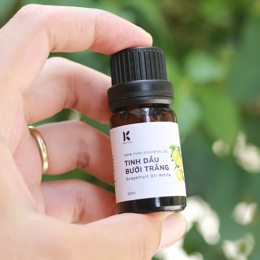 Tinh dầu Bưởi Trắng Kepha 10ml - Đảm bảo nguyên chất 100%, nhập khẩu trực tiếp Tây Ban Nha - Giúp làm đẹp, kích thích tóc mọc, giảm tóc rụng - Khử mùi, thư giãn, giảm stress, giúp sạch không khí