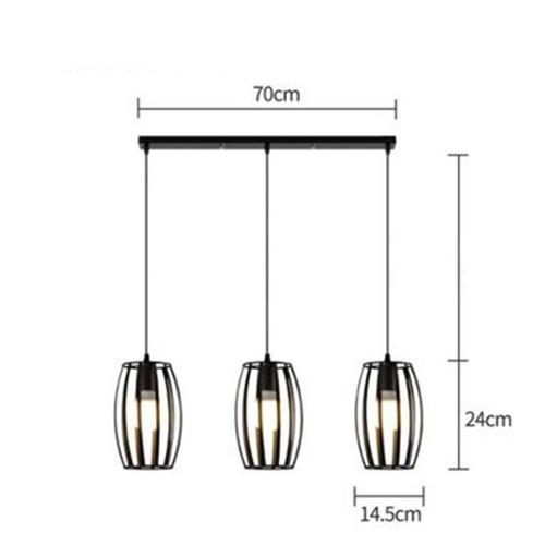 Bộ đèn thả treo trần lồng trụ LT100 - kèm bóng LED và đế ốp trần