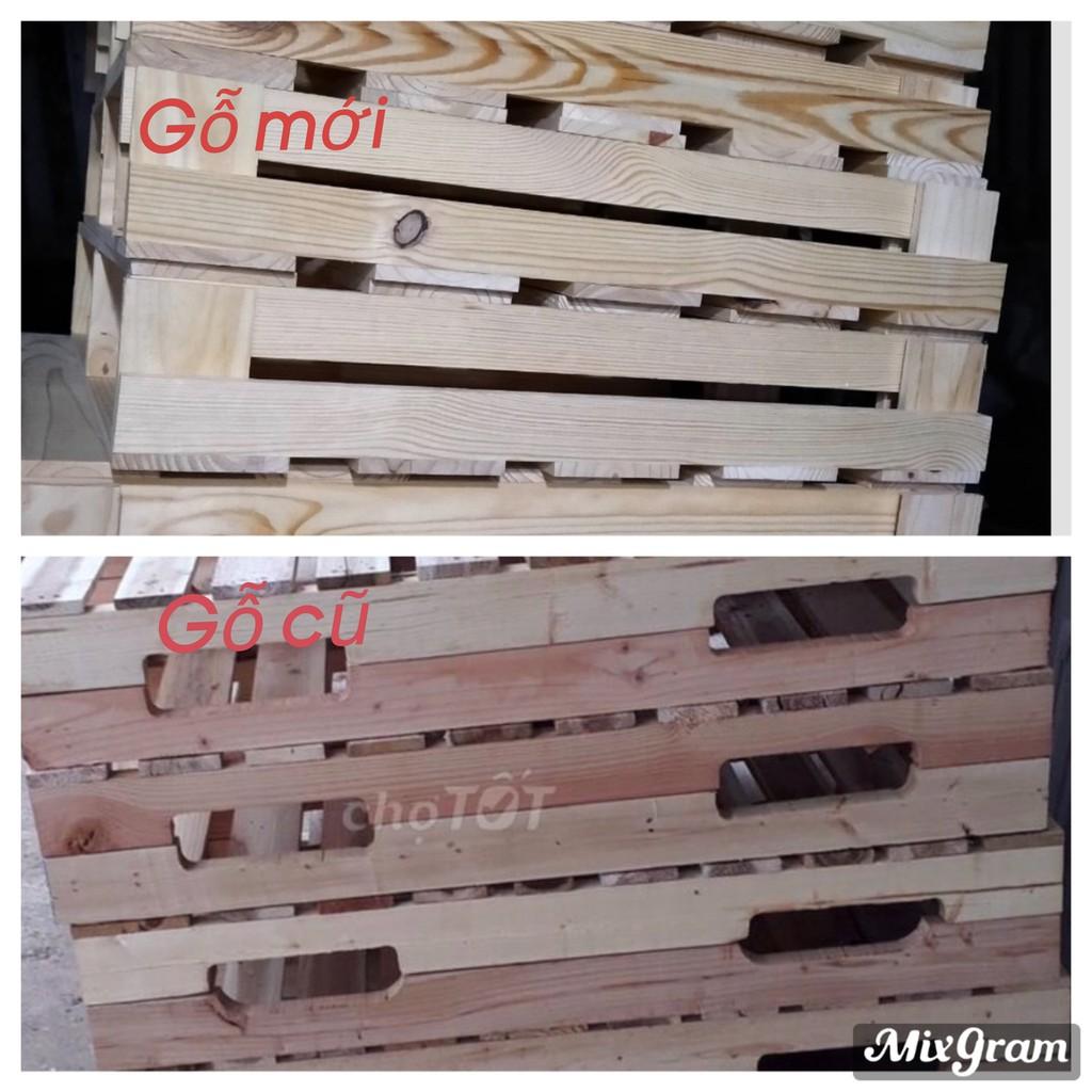 Giường Pallet / Giường Ngủ Pallet Gỗ Thông Gấp Gọn / Giường Gỗ Thông nhập khẩu Mới 100