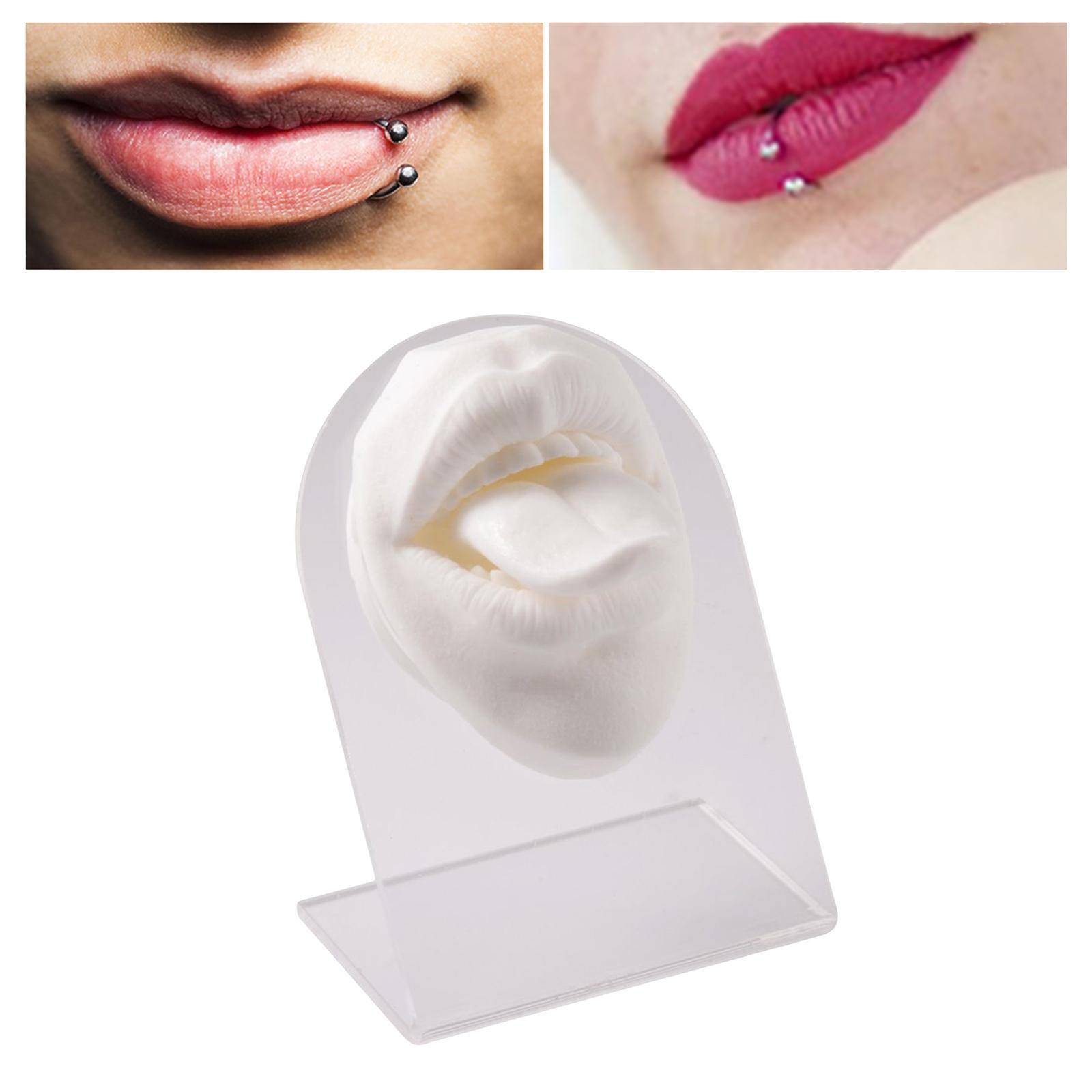 Silicone Mouth tongues Model Flexible Practice Tool Education Display