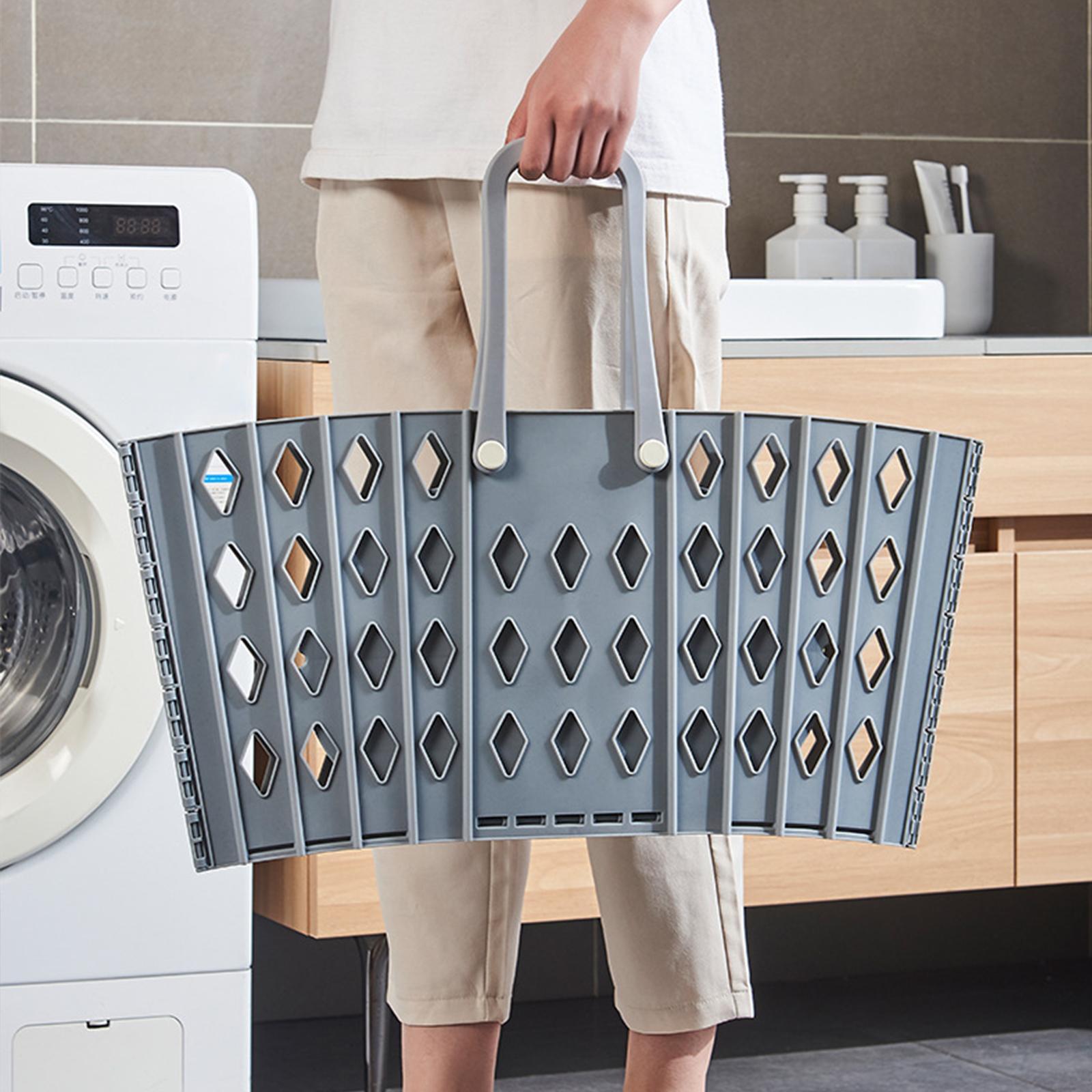 Laundry Basket Hamper Storage Organizer Basket for Dorm Bathroom Living Room