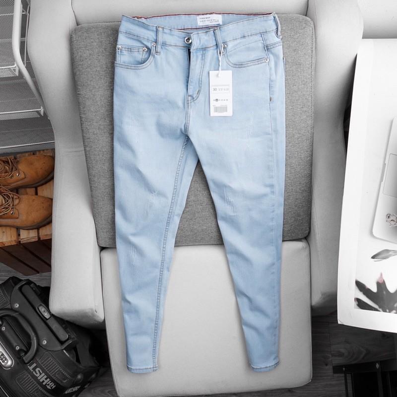 Quần jean VNXK ống ôm hàng xuất dư- jean co giãn