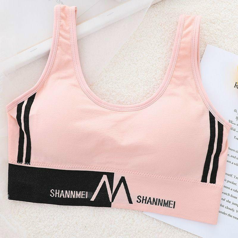 Áo bra M31, Bra thể thao phối sọc dáng croptop chất thun dệt thấm hút mồ hôi