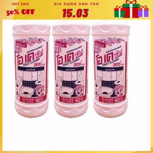 Chai tẩy toilet bồn cầu OKAY Thái Lan 960ml - Chai tẩy Vệ Sinh Siêu Sạch