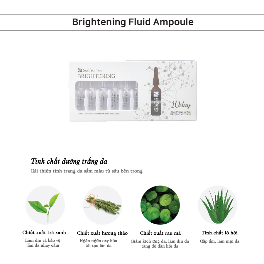 Tinh chất dưỡng trắng Skin For You BRIGHTENING FLUID AMPOULE