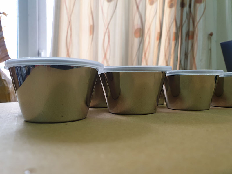 Bộ 20 Khuôn Làm Bánh Inox 304 Có Nắp Làm Bánh Flan , Rau Câu , Cupcake, Làm Đá Không Gỉ