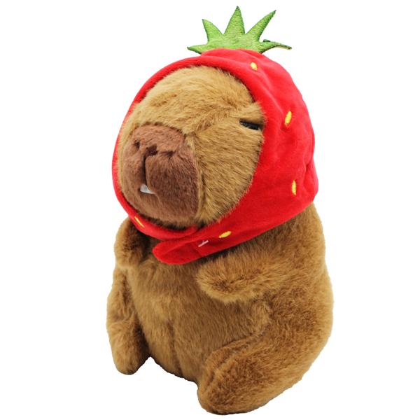 Thú Bông Capybara Đội Nón Dâu 20 cm - ZooZoo 20120