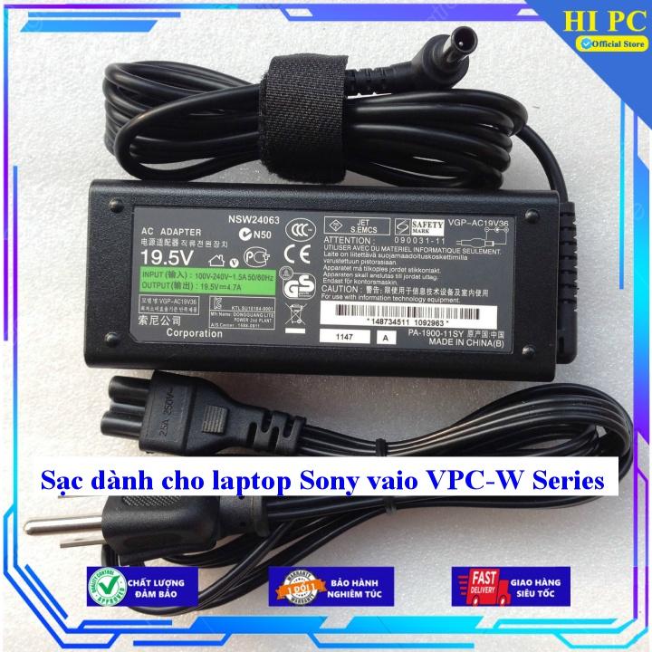 Sạc dành cho laptop Sony vaio VPC-W Series - Kèm Dây nguồn - Hàng Nhập Khẩu