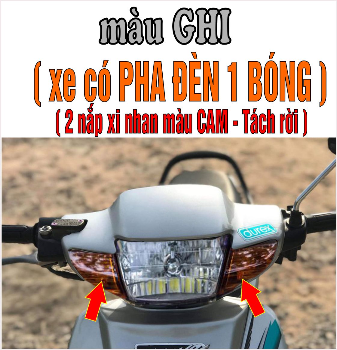 [TẶNG TEM] Bộ vỏ nhựa màu GHI cho xe Wave 110 - Wave  Thái  - Wave Zx đời 1997 đến  2006- TKB-1109(531)