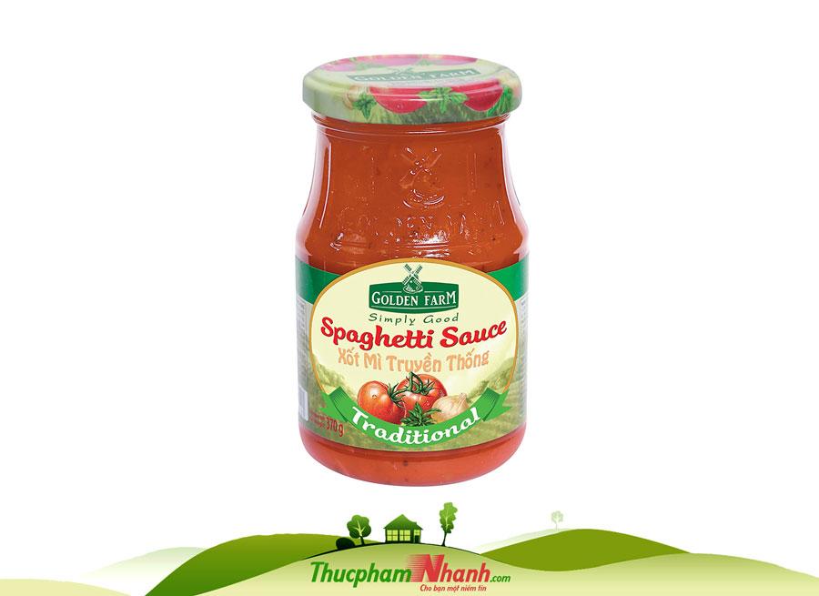 Xốt Spaghetti truyền thống Golden Farm - Chai 370g