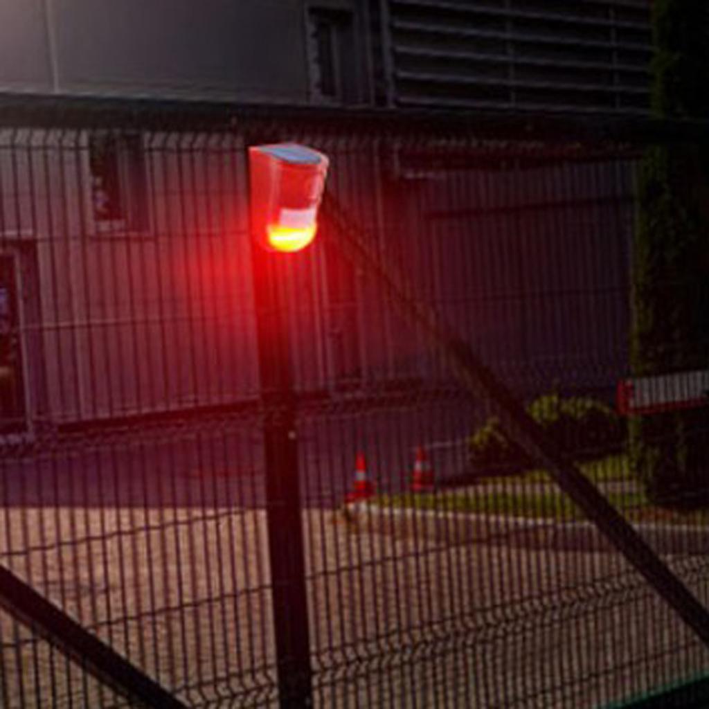 Solar Sound Light Alarm 110db Siren Sound Alert Strobe Security Alarm System