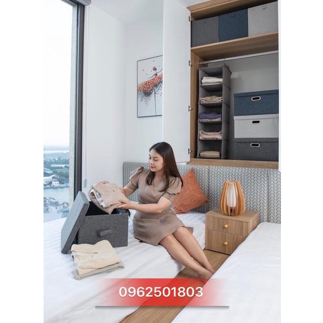 Hộp Đựng Quần Áo xuất Hàn Quốc sang trọng size lớn 45x34xH24cm