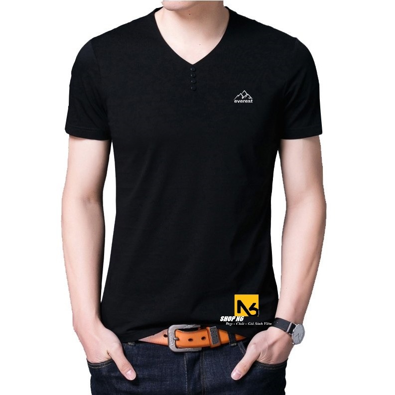 Áo Thun Nam Có Cổ Tim Tay Ngắn Thun Cotton 4 Chiều Form Body Thời Trang Hàn Quốc Cao Cấp AT10