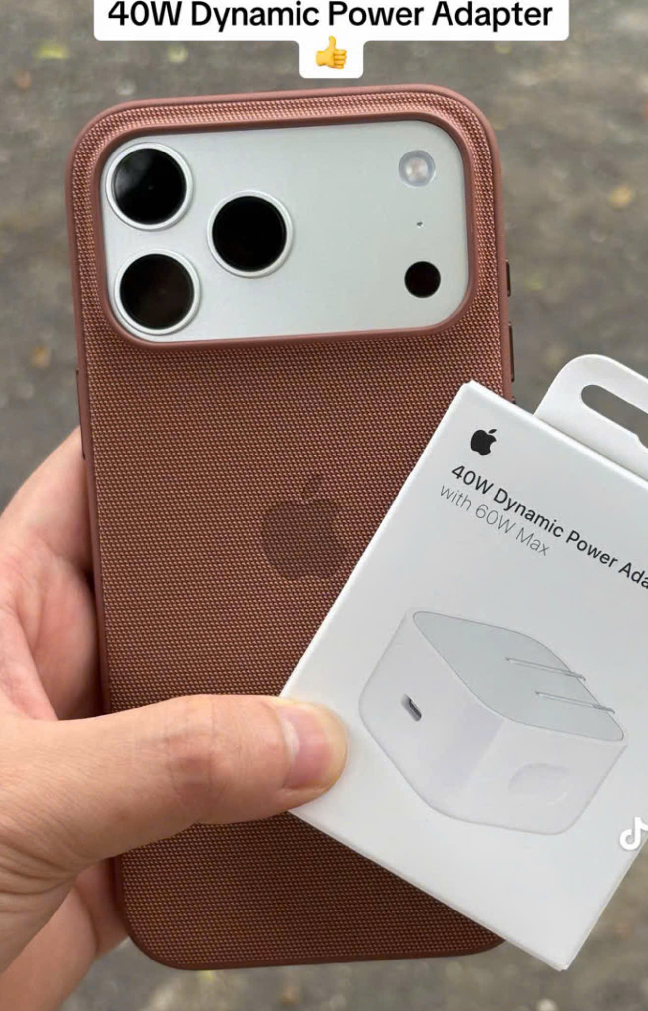 Củ sạc nhanh chính hãng Táo Dymamic Power Adapter 40W AVS 1 cổng max 60W tối ưu nhất cho 17 series và nhà Táo - Hàng nhập khẩu