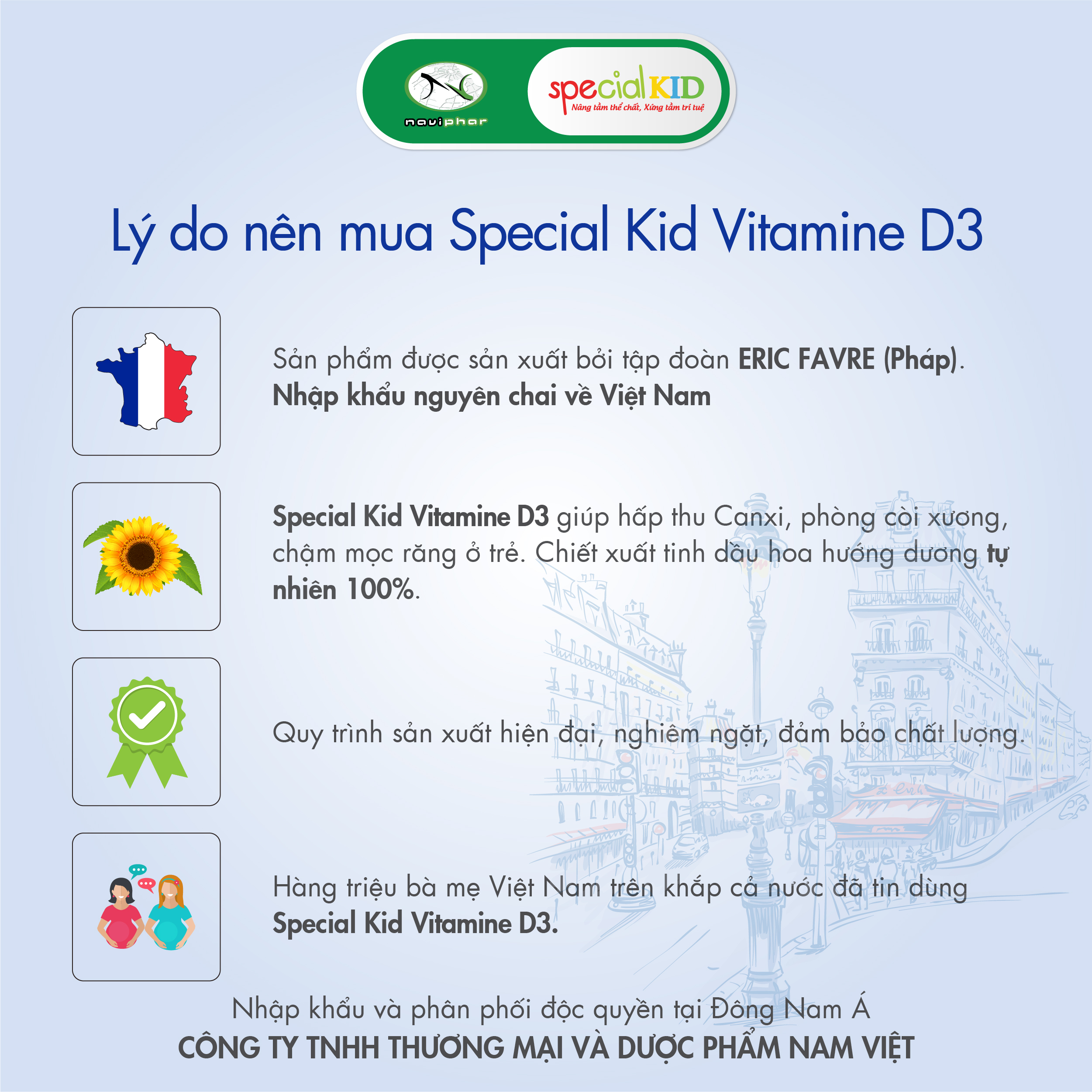 TPBVSK Special Kid Vitamine D3 - Xương răng chắc khỏe, cơ thể cứng cáp (20ml) [Siro – Nhập khẩu Pháp]