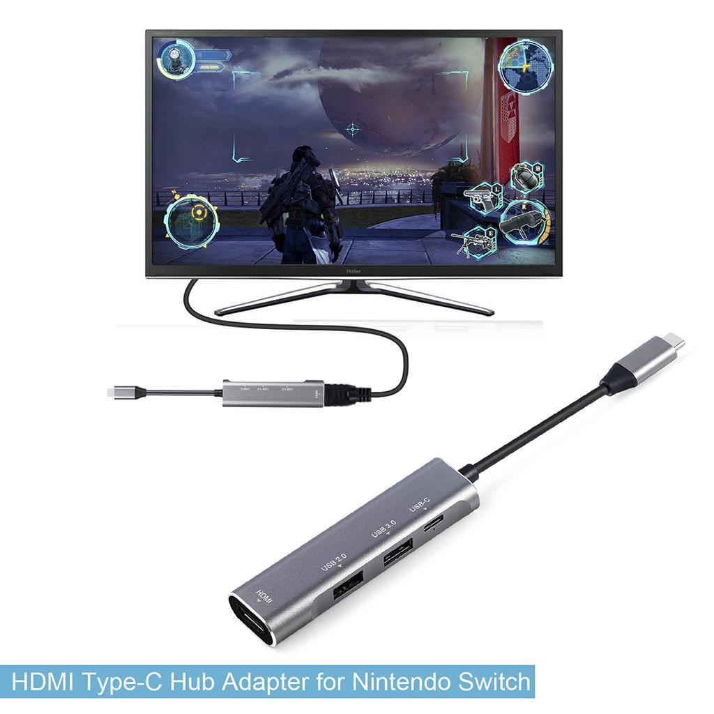 Grey USB C Hub USB-C Type C to 4K HDMI USB 3.0 2.0 PD Port for MacBook Pro
