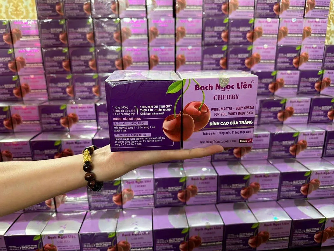 Kem dưỡng trắng body bạch ngọc liên cherry tím ĐỈNH CAO CỦA LÀM TRẮNG 120g