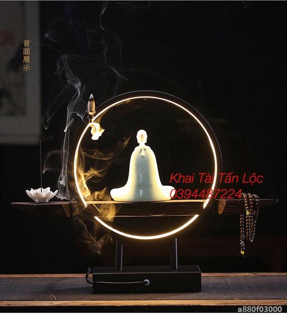 Bộ đế gỗ thác khói để đặt tượng trang trí 6 món