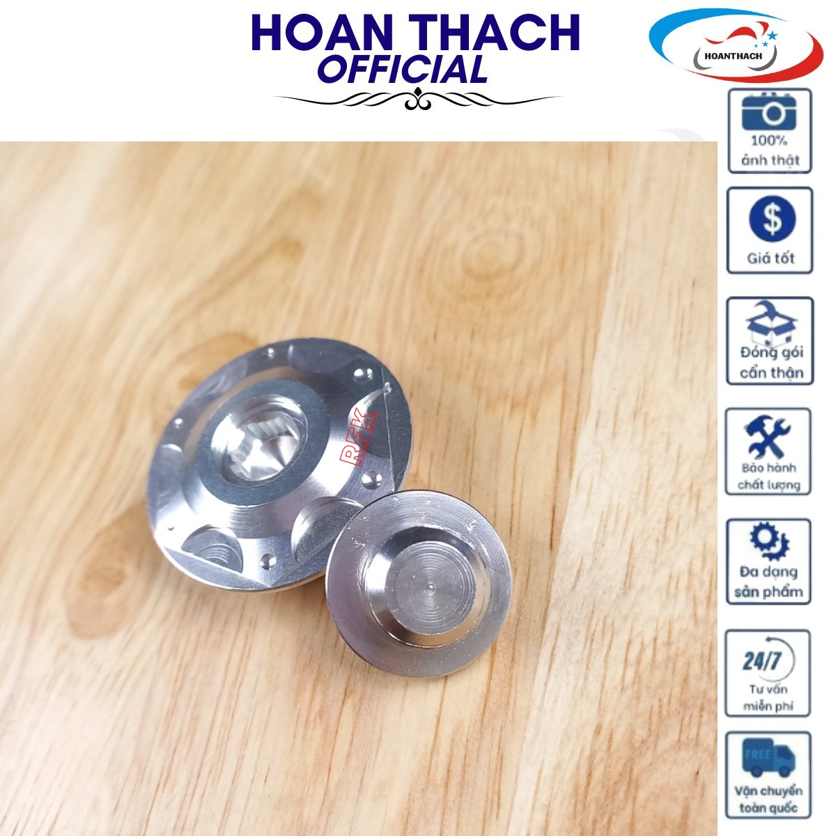 Ốc Mâm Lửa Xe máy Honda (Màu Bạc) Hàng Thường HOANTHACH SP001161