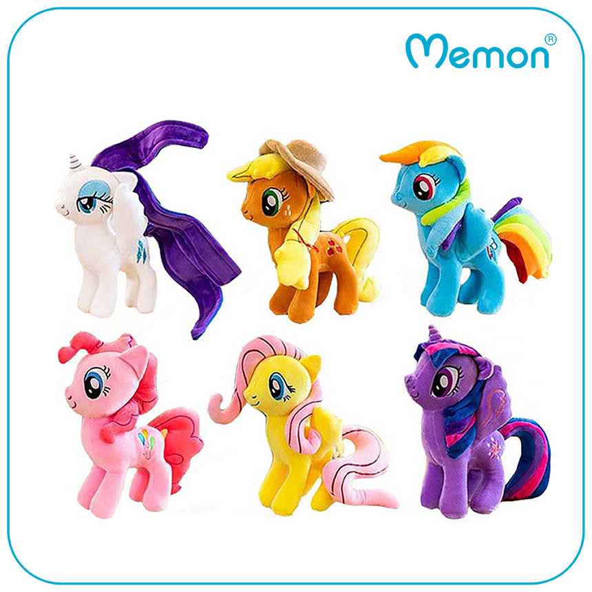 Gấu bông Ngựa Pony cao cấp - Hàng chính hãng Memon - Đồ chơi thú nhồi bông Ngựa Pony