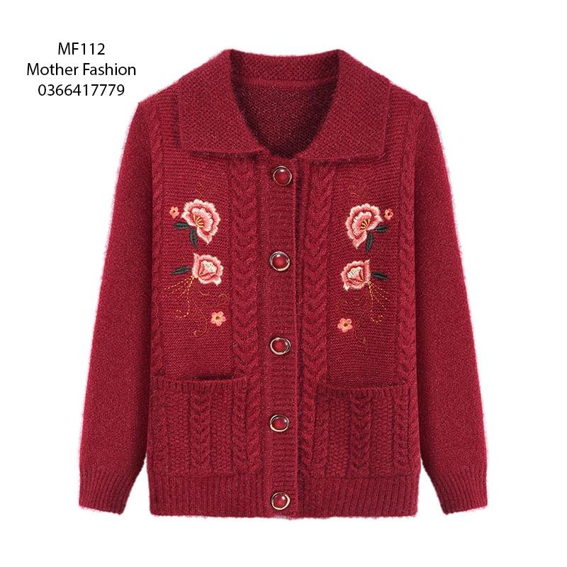 Áo len cho người già, Áo cho bà, áo người cao tuổi, áo khoác len cho bà, cho mẹ MF112