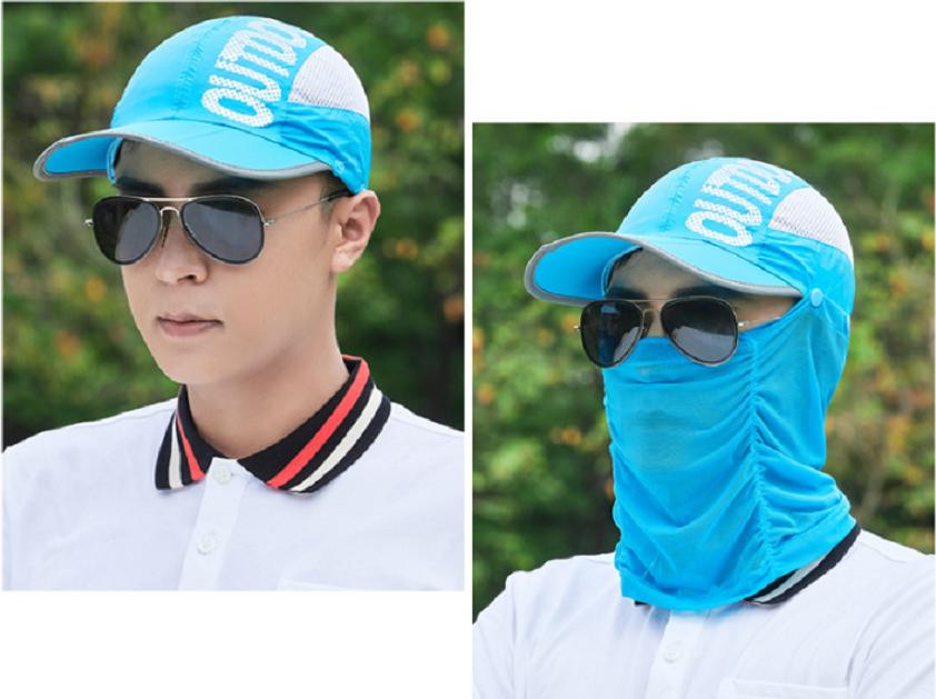 Nón chống nắng chống uv cho nam kèm khẩu trang 360 độ, mũ chống nắng nam cao cấp