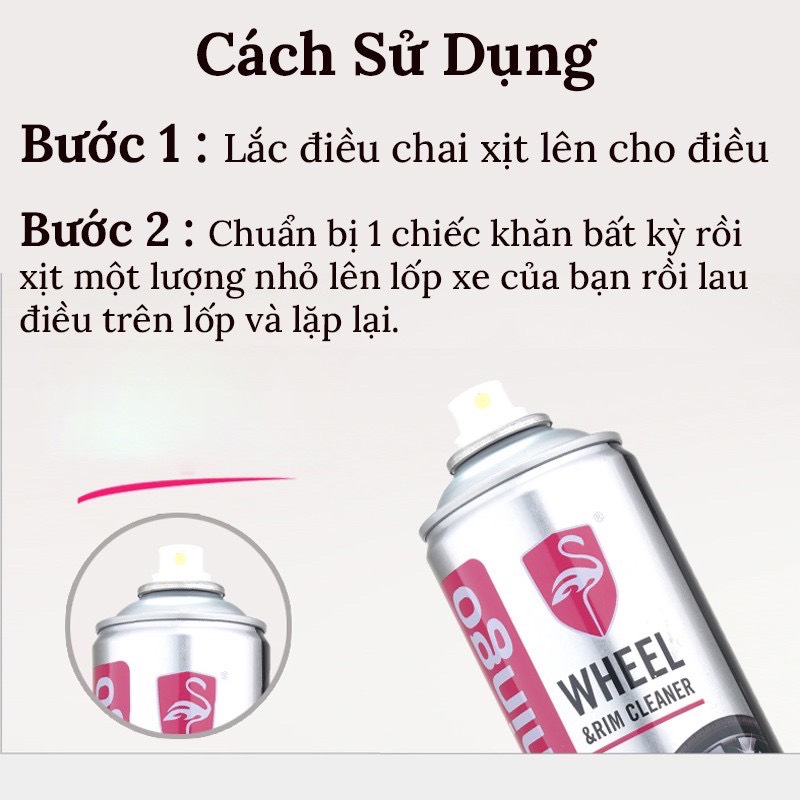 Bình Xịt Tẩy Nhựa Đường, Băng Keo dùng cho ô tô xe hơi Flamingo F012 450ml