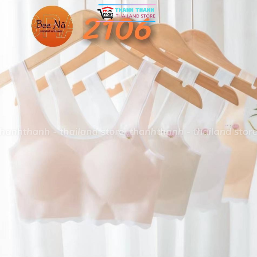 Áo ngực bra su học sinh BeeNa 2106 không gọng mút nhẹ, co giản thoải mái