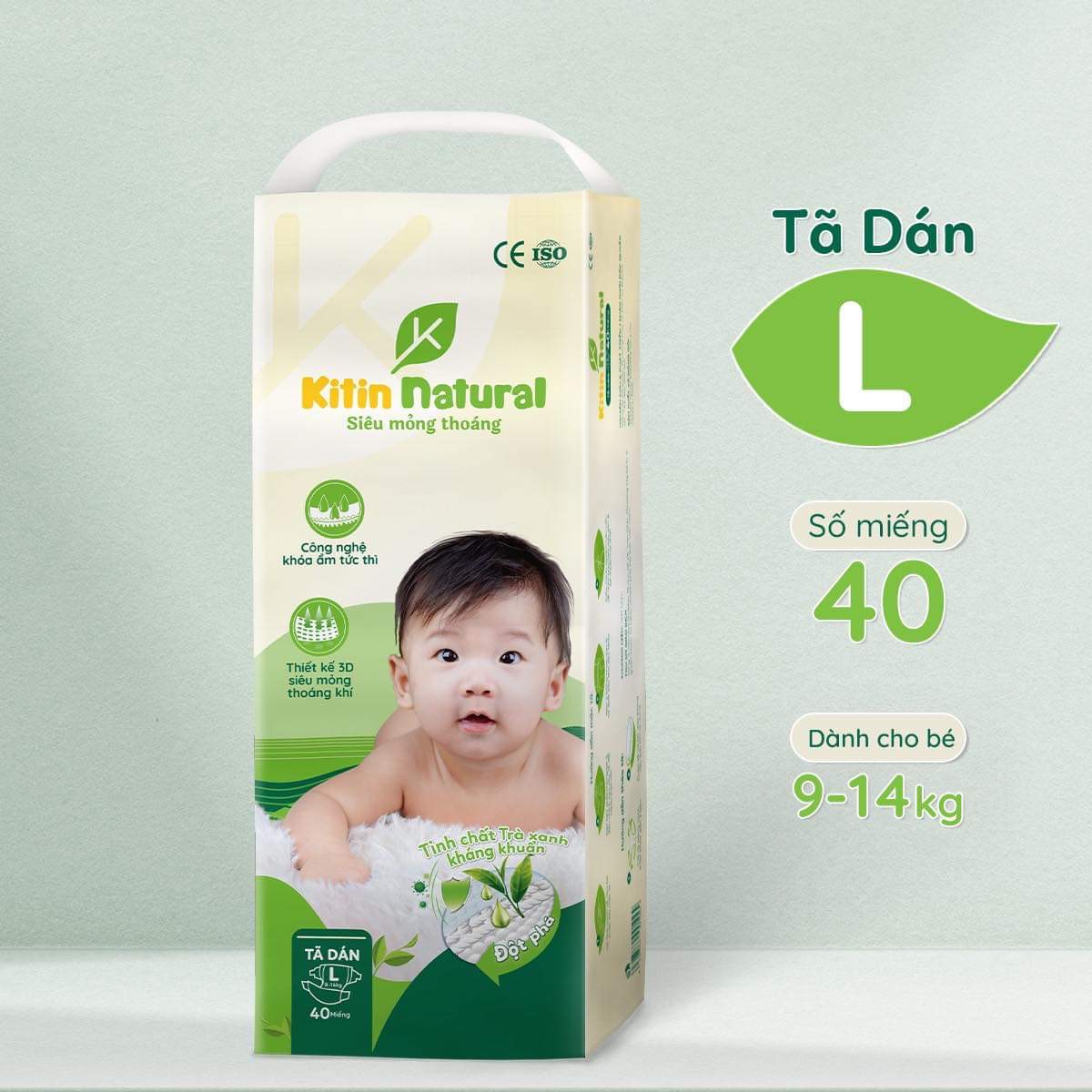 Tả dán Kitin Natural size L40 (9-14kg)