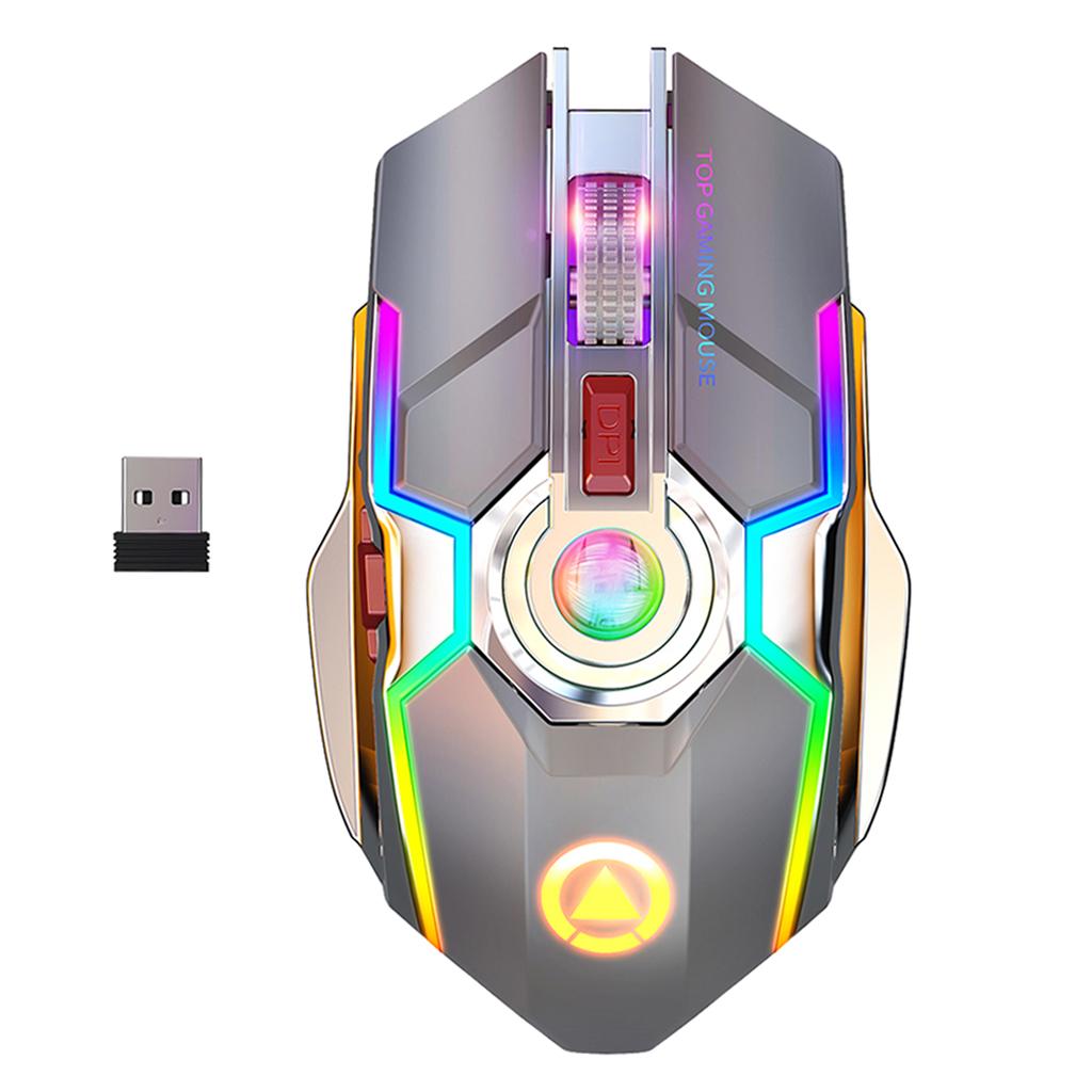 Wireless Mouse 2.4G Cordless Computer Mouse with USB Receiver Portable Mobile Mouse Optical Office Mice 3-Level DPI, 7 Buttons for Notebook, PC