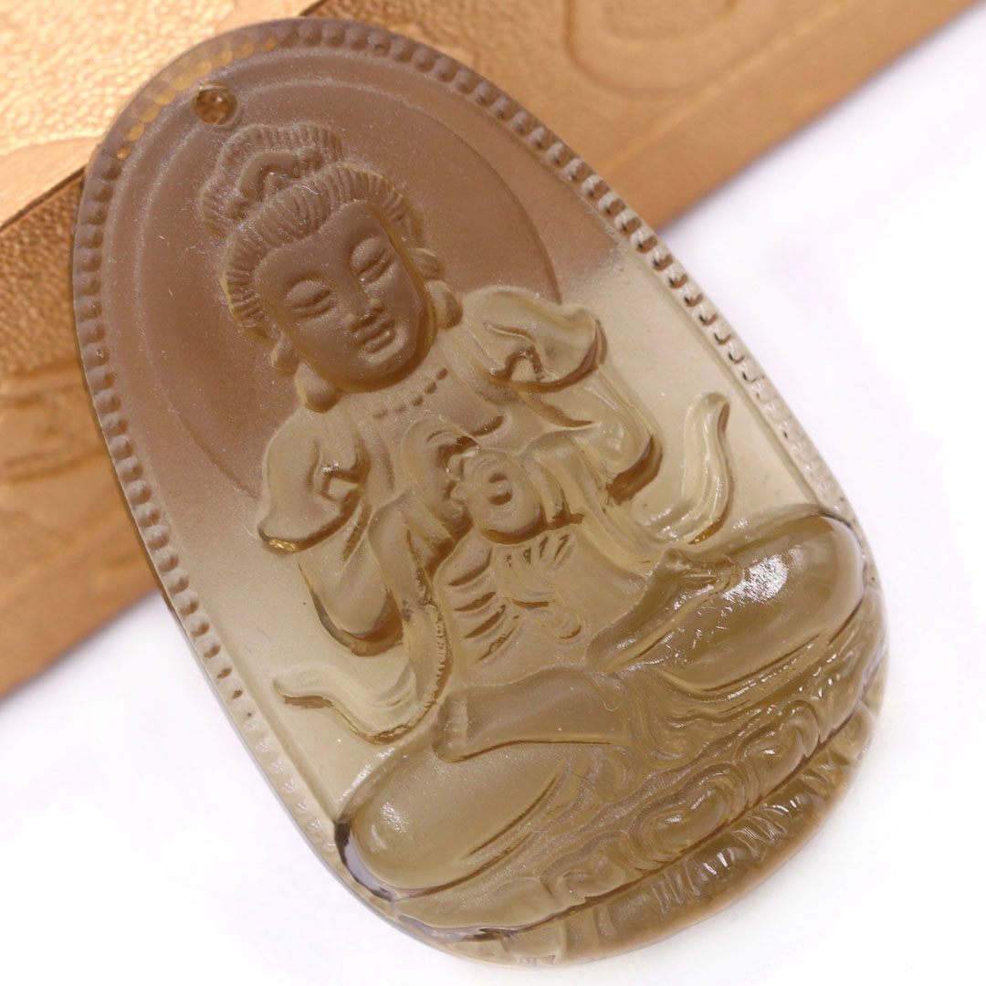 Mặt Phật Đại nhật như lai đá obsidian 5 cm  kèm móc và dây chuyền inox vàng, Mặt Phật bản mệnh