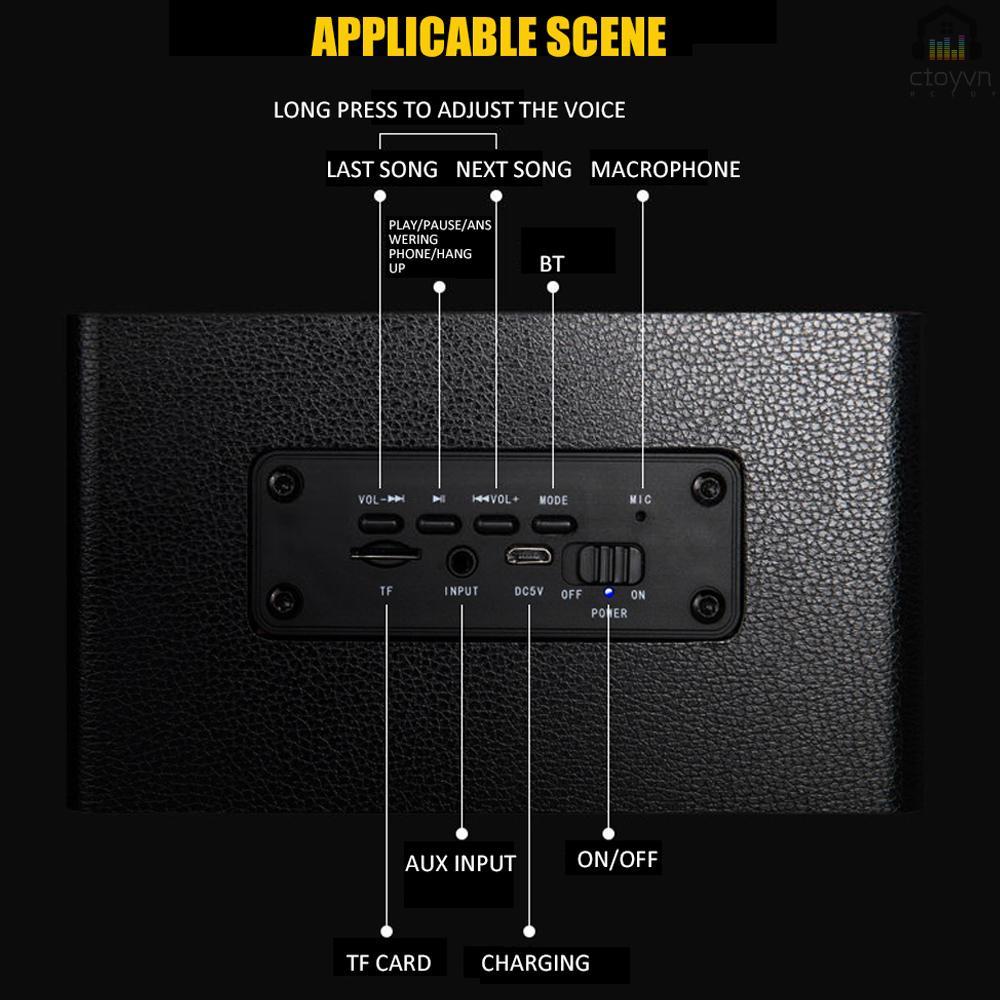 Loa bluetooth không dây M5 mini vỏ gỗ âm siêu trầm