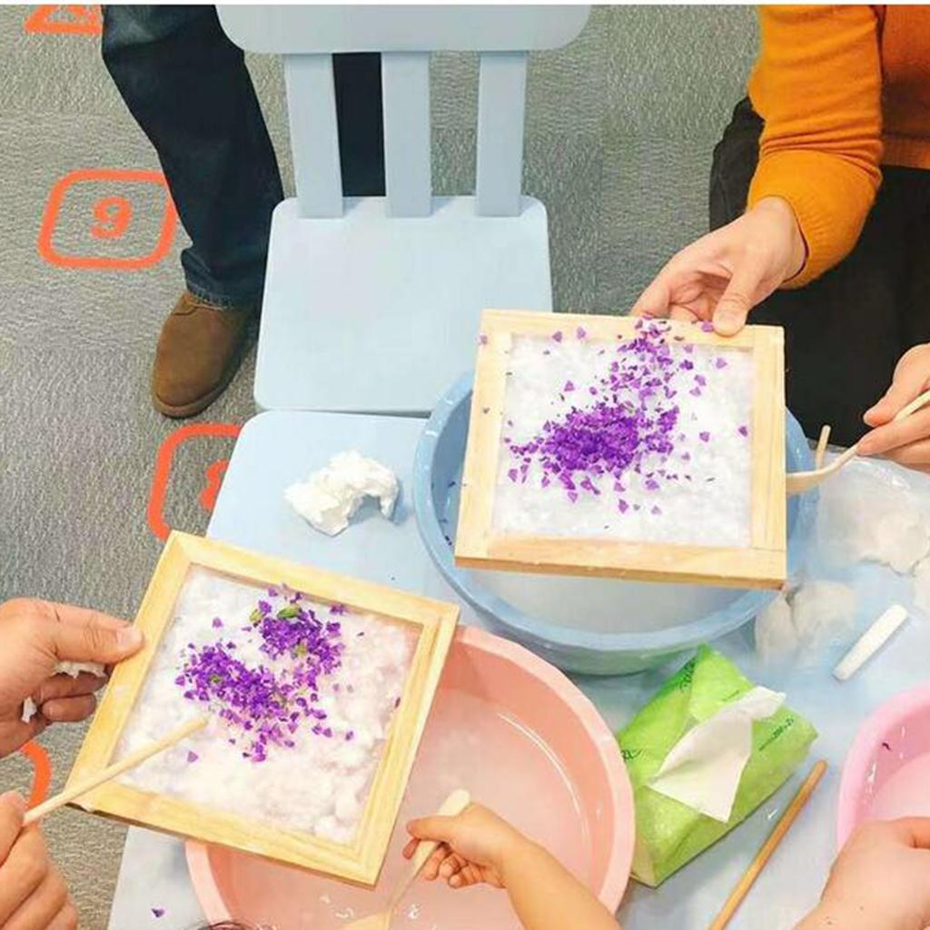 2X Giấy Gỗ Làm Khung Khuôn Mẫu Lưới Kid Giấy Thủ Công Nghệ Thuật DIY 30X40 Cm