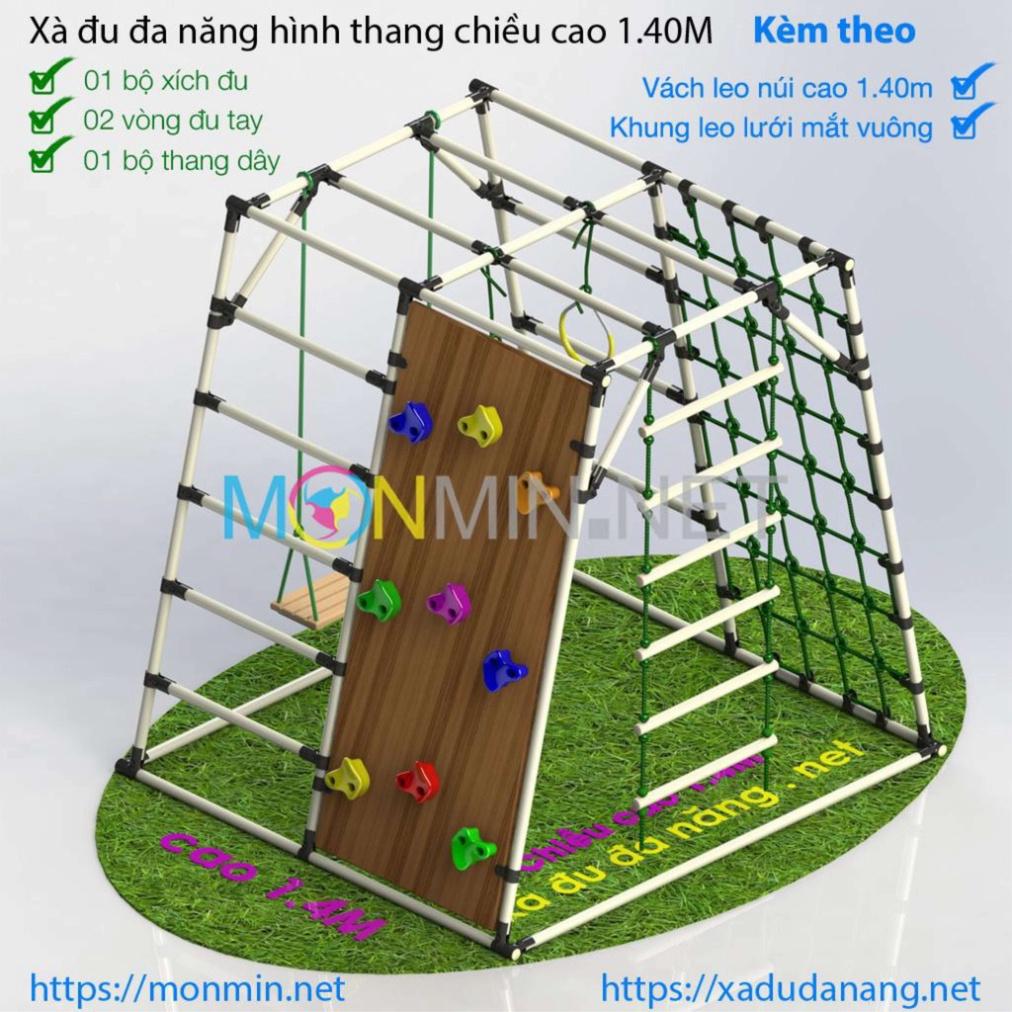 Xà đu đa năng - Khung vận động cho bé - Hình hộp thang cân - Bộ cao 1.35m: Trò chơi 1 3 4 5 6 7