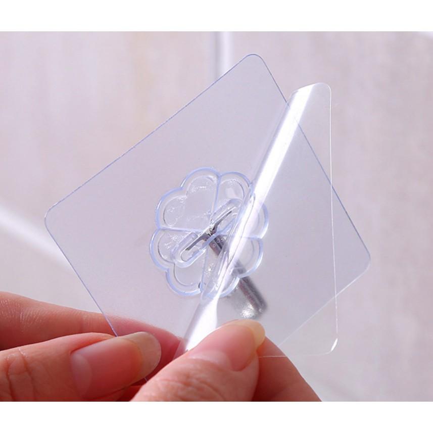 Móc Dán Tường Siêu Dính Trong Suốt Chịu Lực Tốt Treo Tường Chắc Chắn 6x6 cm 08