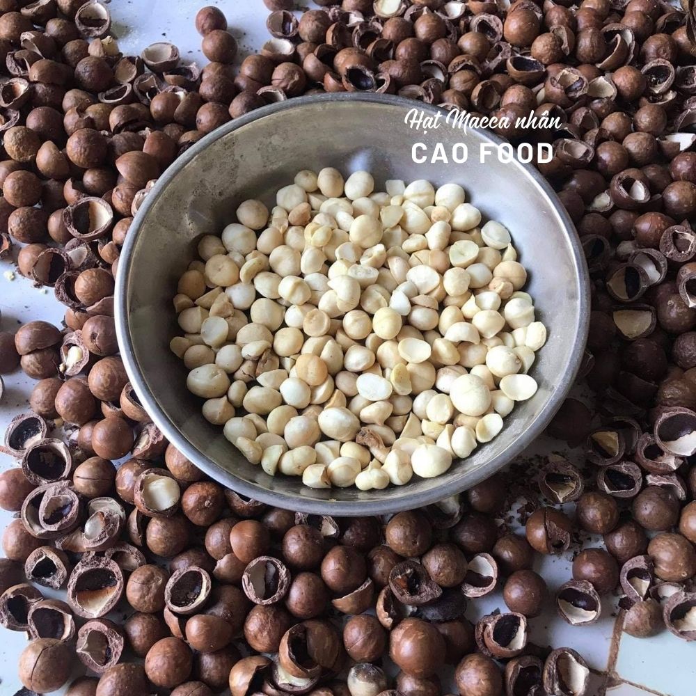 Hạt Macca Đaklak nhân CAO Food loại 1 to tròn tự nhiên, giòn bùi từng hạt cắn sướng răng