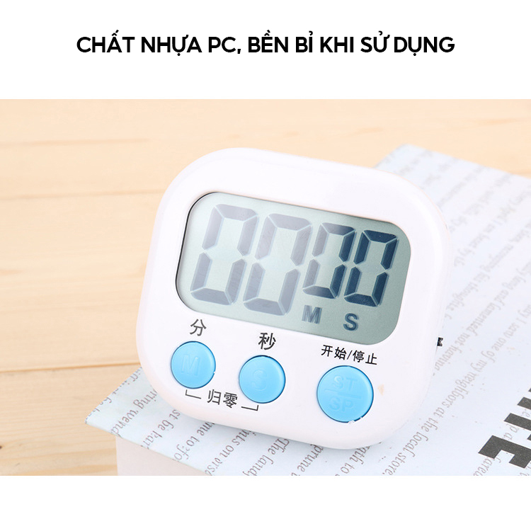 Đồng Hồ Đếm Ngược Thời Gian Đa Năng Tiện Lợi Canh Giờ Học Bài Nghỉ Ngơi Nướng Bánh Nấu Ăn Nhiều Màu Sắc