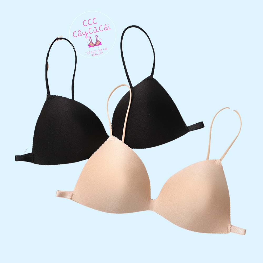 Áo bra nữ 2 dây, áo ngực su danh mảnh cài sau đệm mút mỏng CCC031