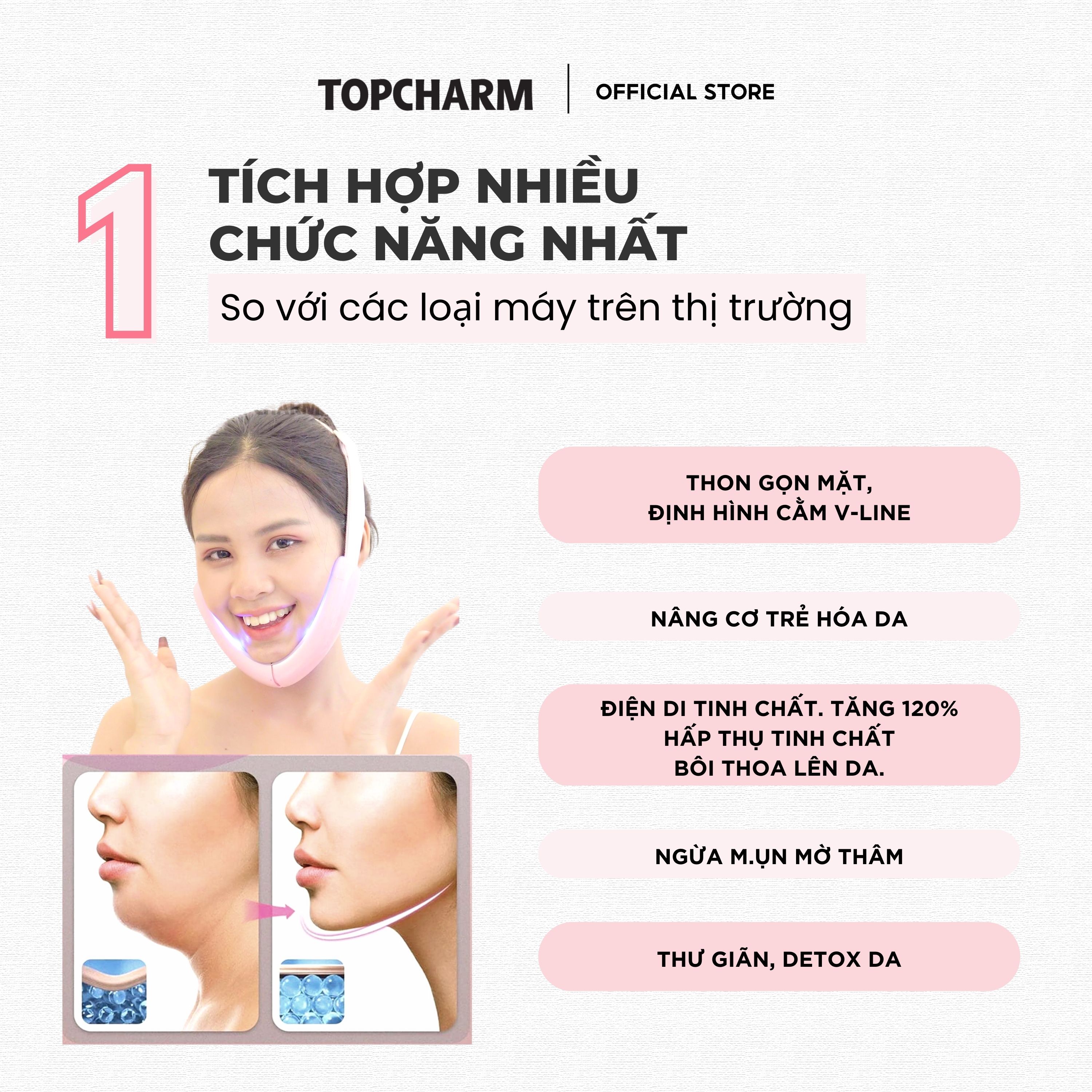 Máy nâng cơ trẻ hoá da giúp thon gọn tạo cằm V-Line TOPCHARM