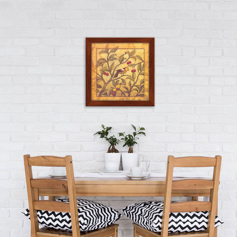 Tranh treo tường Đôi Chim | Tranh in canvas sơn dầu có khung W1910