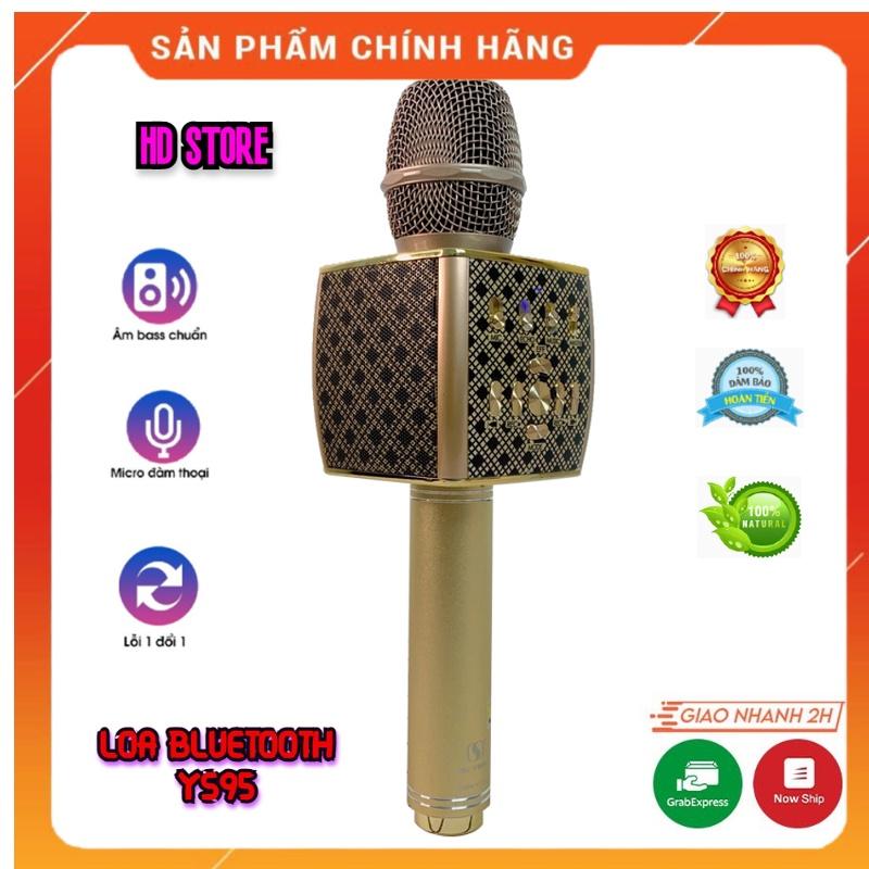 Mic Karaoke YS95 Cao Cấp- Micro Bluetooth YS-95 Tích Hợp Loa Bass Hay Không Dây, Livestream Hỗ Trợ Thẻ Nhớ, USB