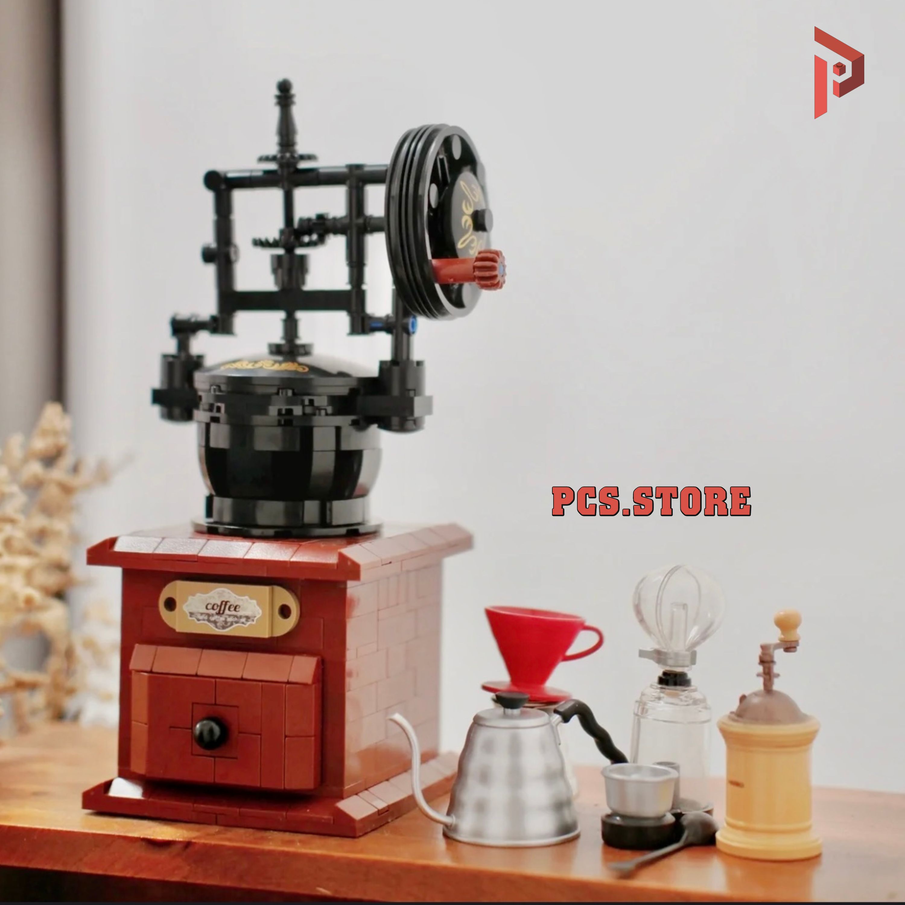 Đồ Chơi Lắp Ráp Mô Hình Máy Xay Cà Phê Bằng Tay Cổ Điển - Vintage Coffee Maker - PCS STORE