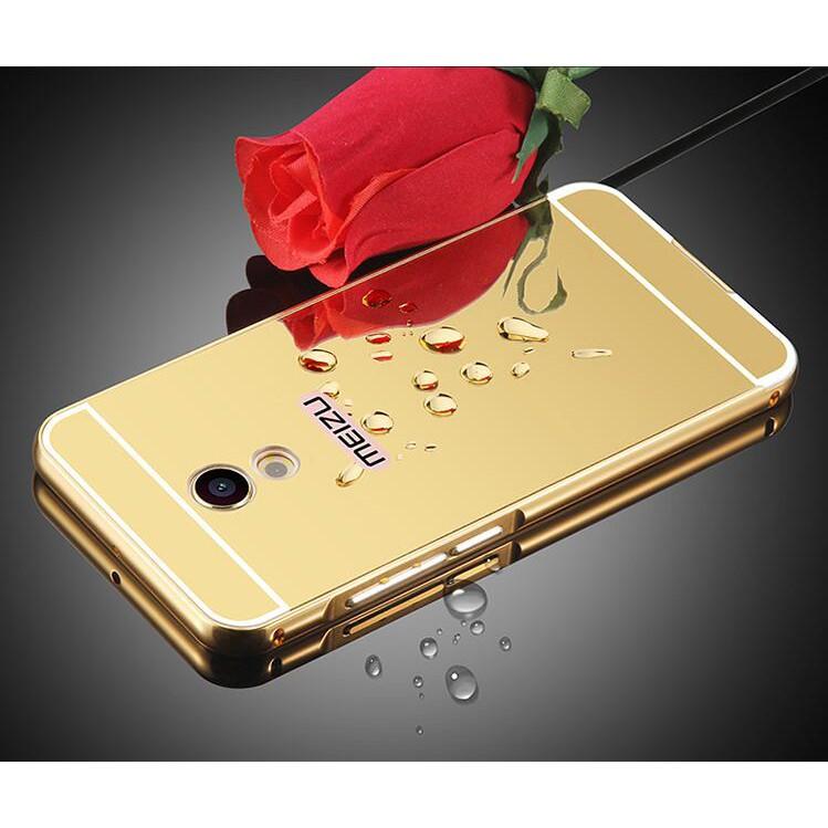 Ốp lưng Meizu M5, M5 Note tráng gương viền kim loại