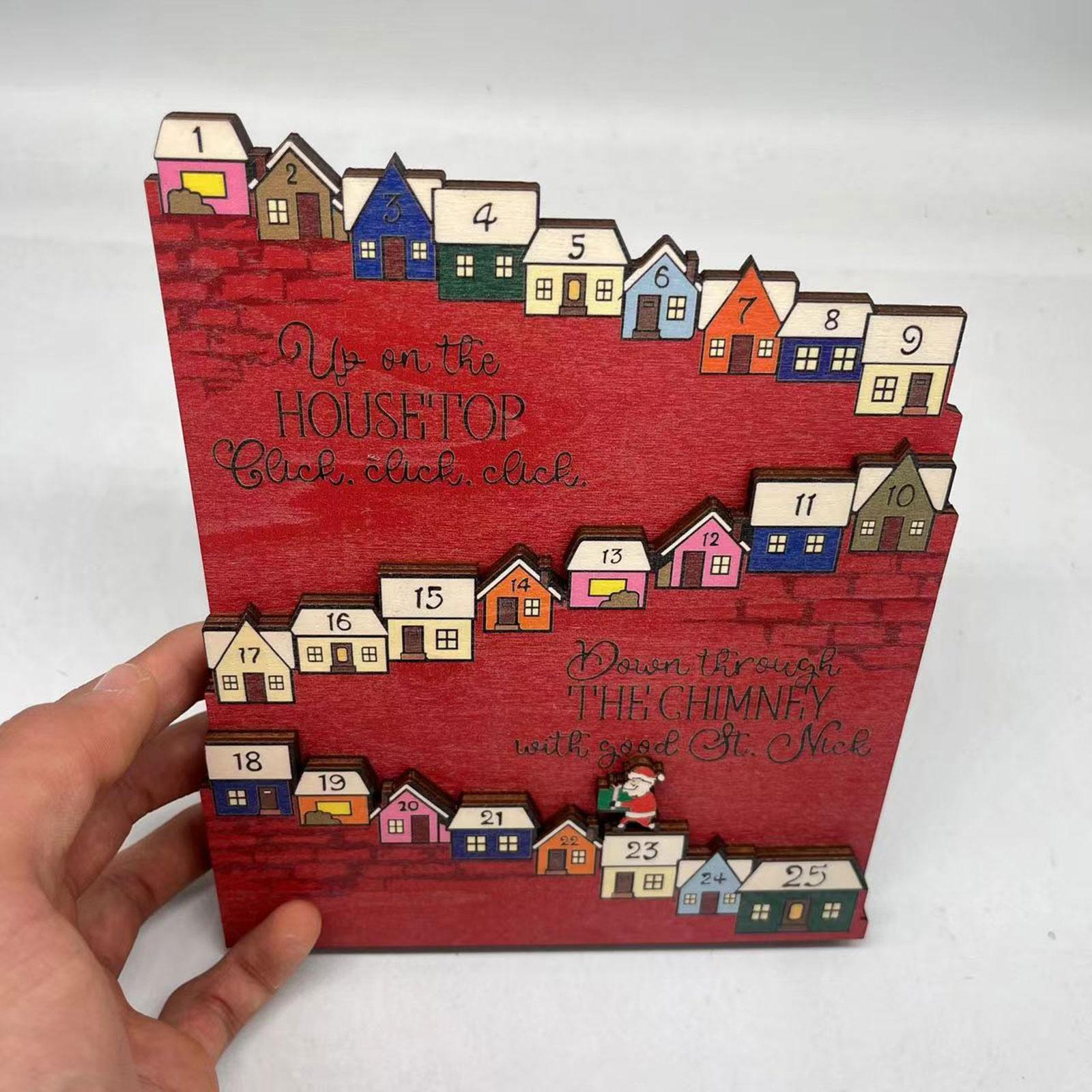 Advent Calendar Ornament Reusable Christmas Wooden Advent Calendar