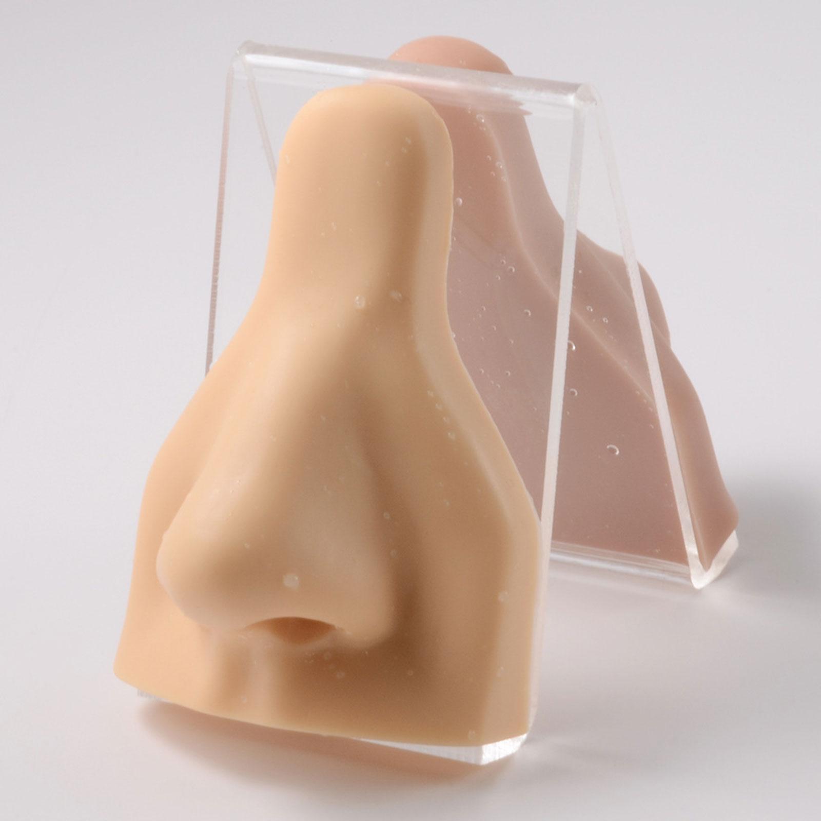 Soft Silicone Nose Model Simulation Reusable Flexible for Piercing Practice